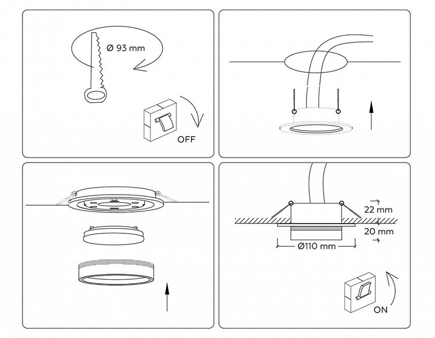 TN5240 WH белый GX53 D110*42